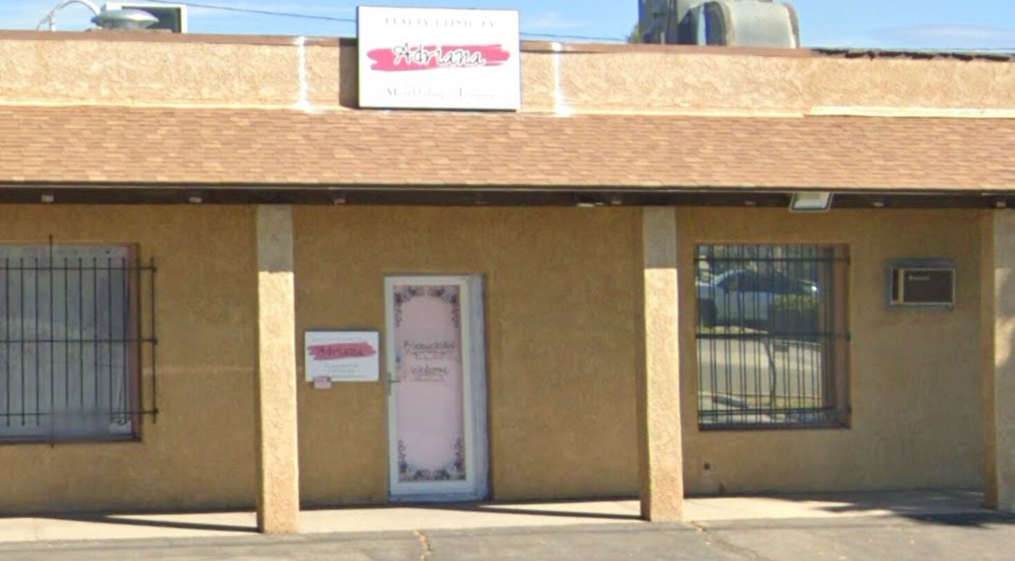 Front entrance of Beauty Clinic By Adriana in Perris, California, showcasing its welcoming facade.