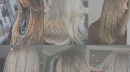 Stylish hair transformations at G & E HAIR, Chichester, England, GB showcasing various shades and cuts.