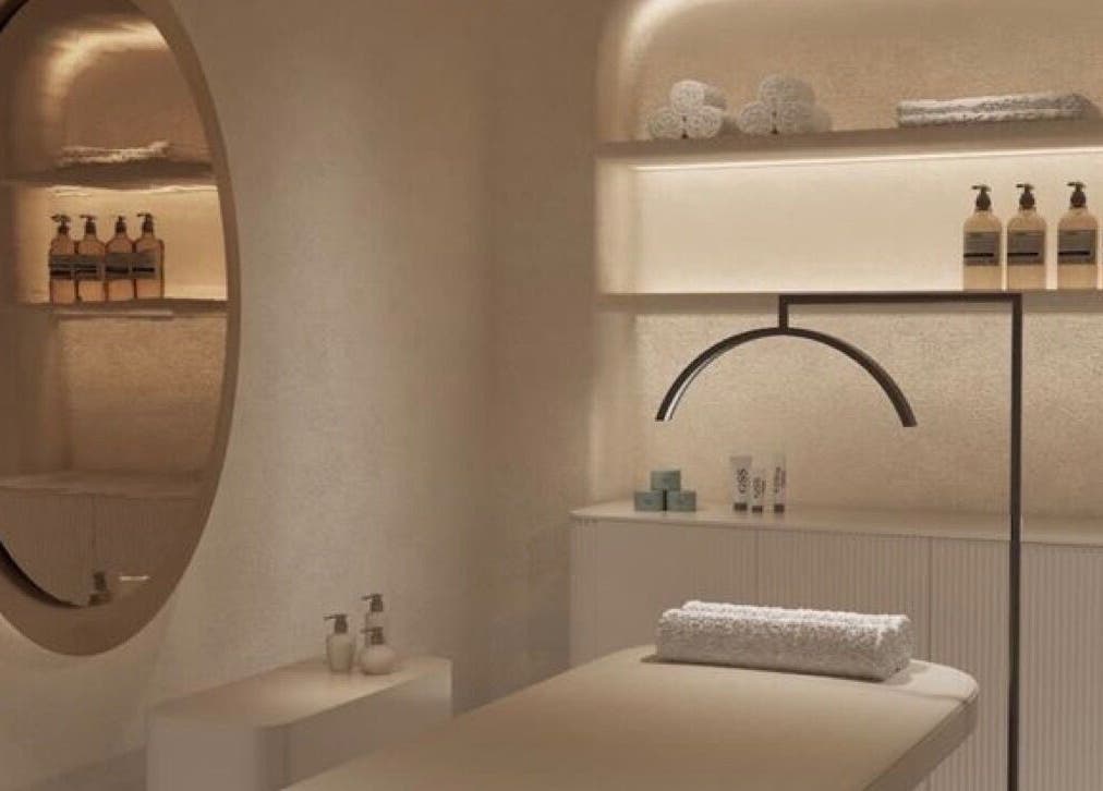 Luxurious treatment room at D Beauty Bar, Naxxar, MT, featuring modern decor and ambient lighting.