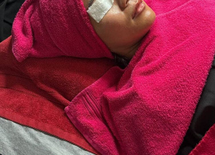 Spa treatment at Libo Spa, Alor Setar, Kedah, MY featuring a client relaxing with pink towels.