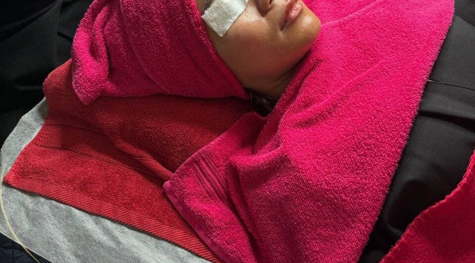 Spa treatment at Libo Spa, Alor Setar, Kedah, MY featuring a client relaxing with pink towels.