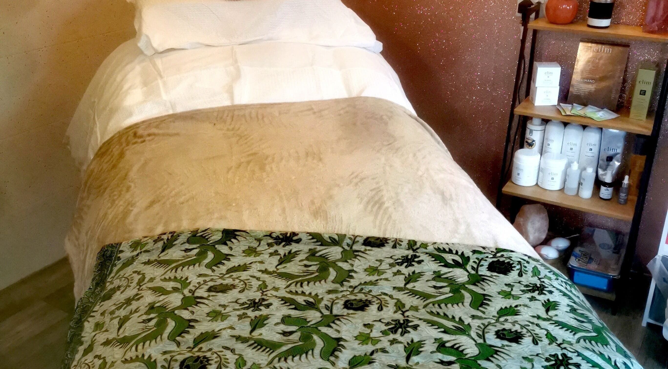 Stacey's Studio: Skincare & Wellness, Doddington, England, offers a serene spa bed for relaxation.