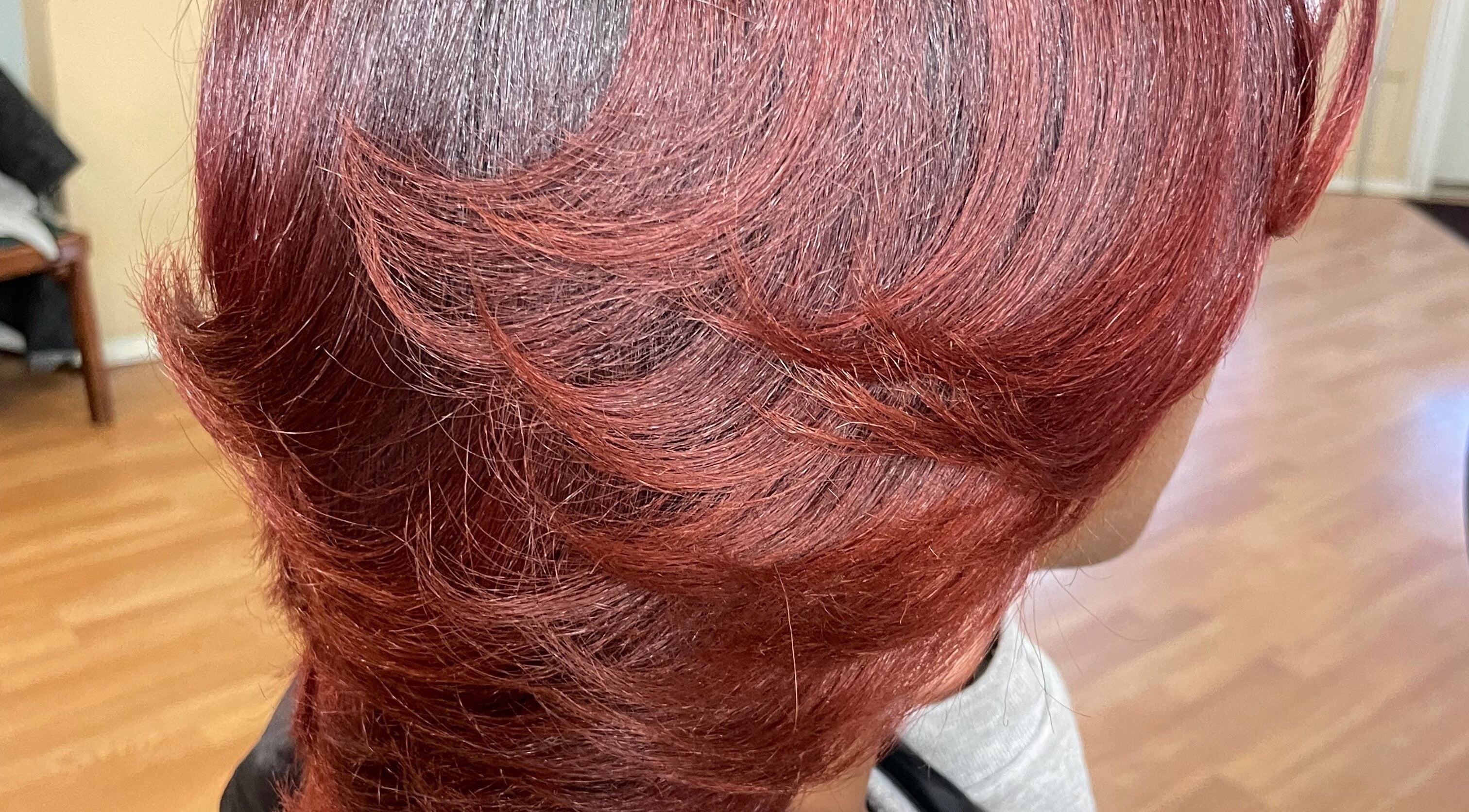 Gorgeous auburn hairstyle at 3570 Warrensville Center rd Shaker Heights oh 44122, Ohio, US salon.