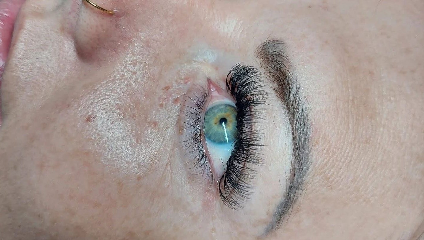 Close-up of eyelash extensions at Design on a Dime, Benoni, Gauteng, ZA.
