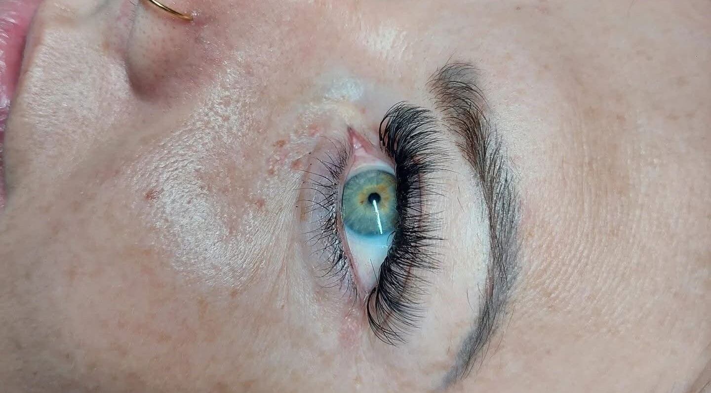 Close-up of eyelash extensions at Design on a Dime, Benoni, Gauteng, ZA.