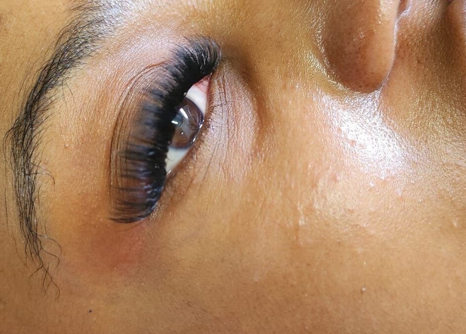 Close-up of styled eyelashes at Design on a Dime, Benoni, Gauteng, ZA.