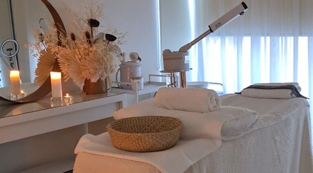 Tranquil treatment room at Hills Holistic Spa, Gables, New South Wales, AU, featuring calming decor.