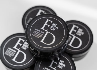 Elliott Dean's premium dry matte clay jars, showcasing unique styling products. Romford, England, GB.