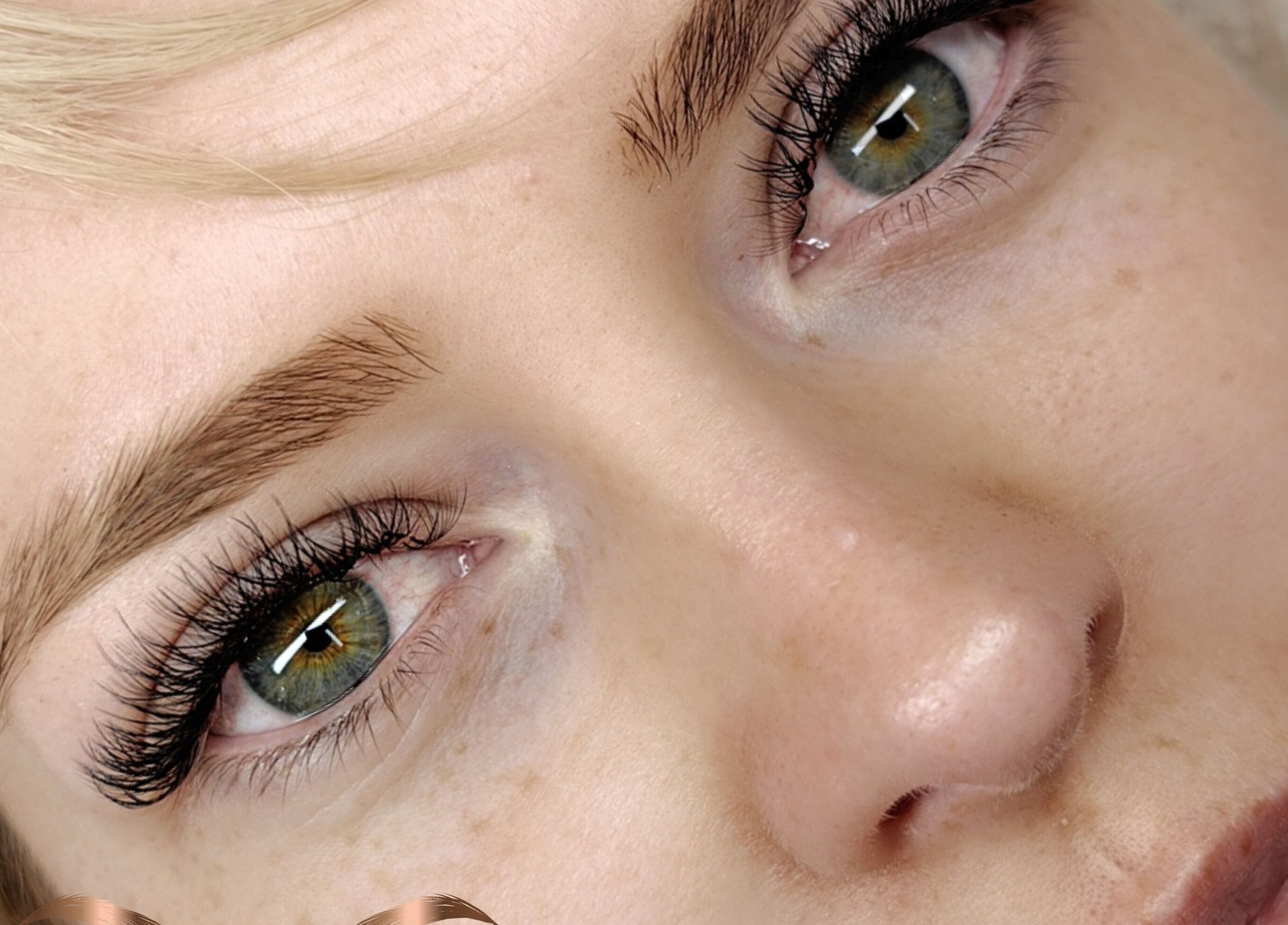 Close-up of lashes and brows at Cherry Lashes Beauty and Brows, Boksburg, Gauteng, ZA.