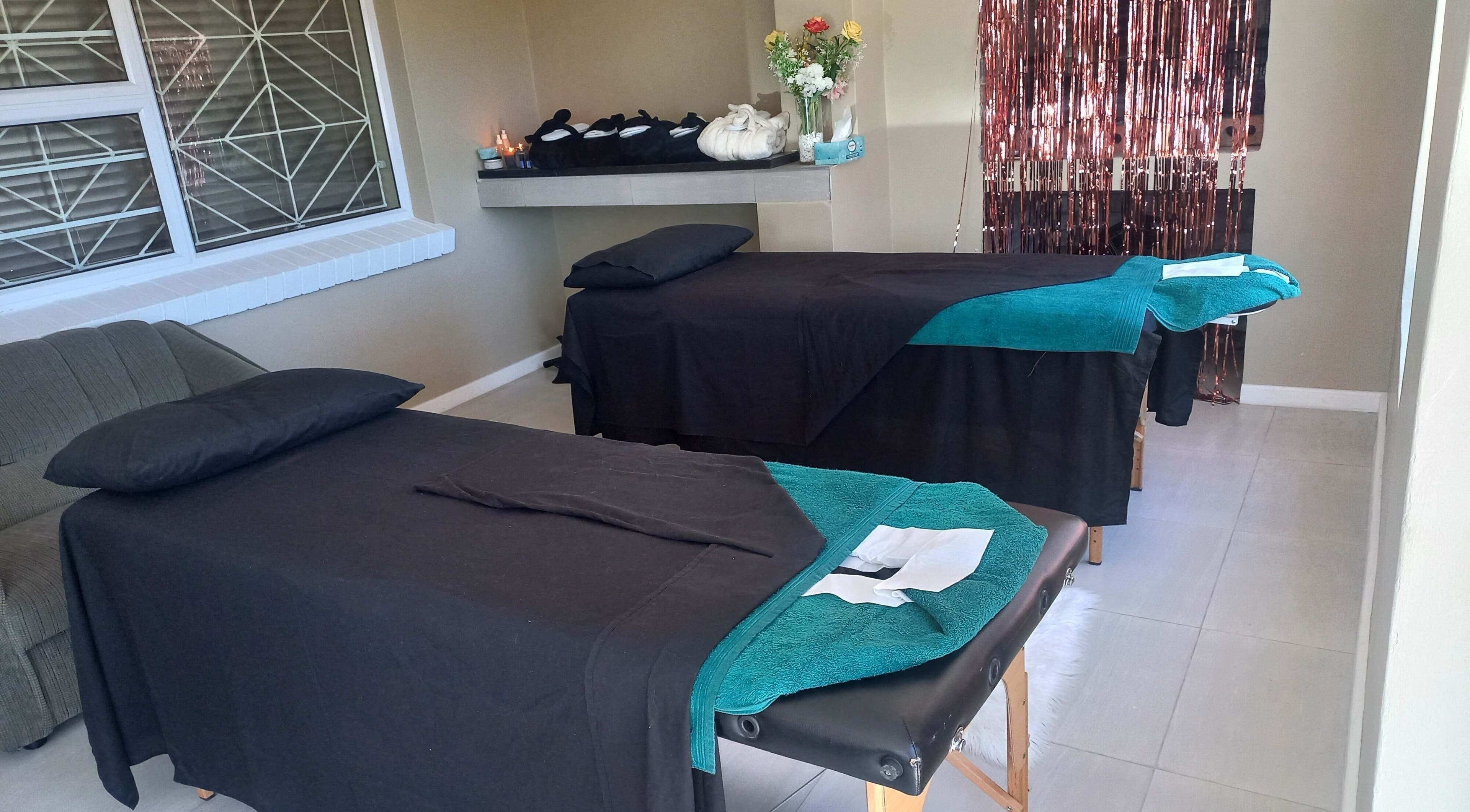 Relaxing massage tables at Mello's Mobile Beauty Spa in Gqeberha, Eastern Cape, ZA