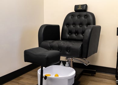 Luxurious pedicure chair at Nail Anatomy - Morrow, Georgia, US, offering comfort and style.