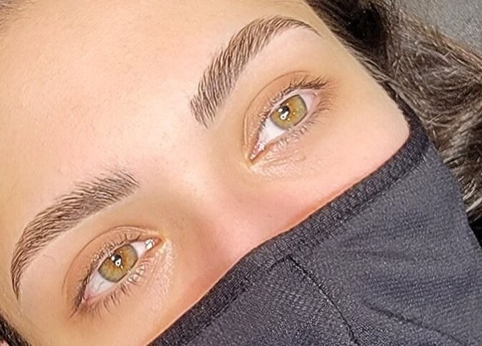 Perfectly groomed eyebrows at Enhance Beauty Bar, Coquitlam, British Columbia, CA.