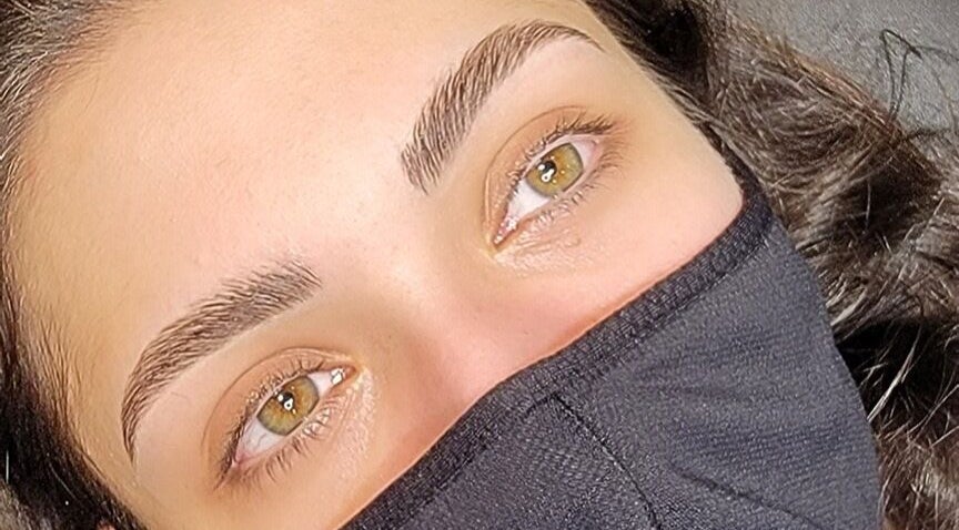 Perfectly groomed eyebrows at Enhance Beauty Bar, Coquitlam, British Columbia, CA.