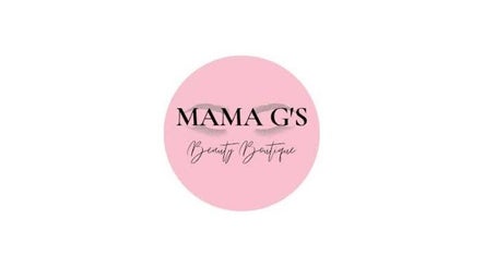 Pink circle logo with 'Mama G's Beauty Boutique,' a highlight at Arch and Gloss Studio in Auckland, NZ.