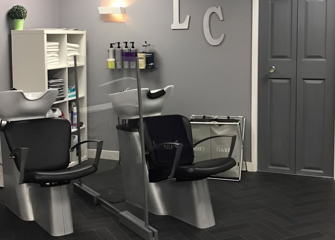 Modern hair washing station at Laura Caroline Hairdressing in Cheadle Hulme, England, GB.