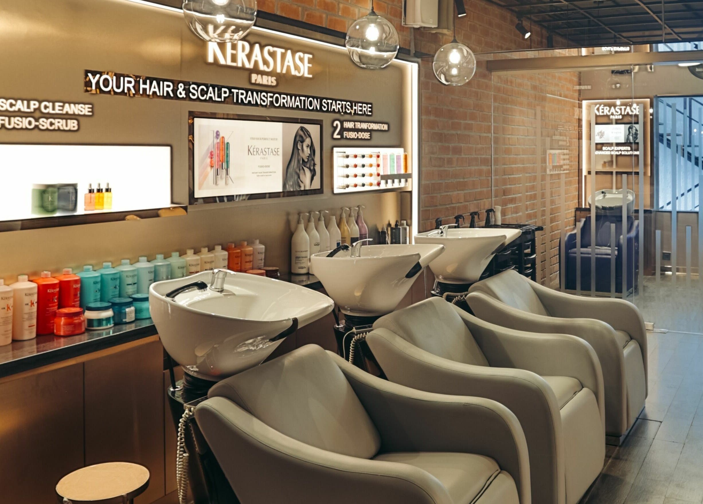 Modern wash stations at Blown - Salon - Indiranagar, Bangalore, Karnataka, IN, offering premium hair treatments.