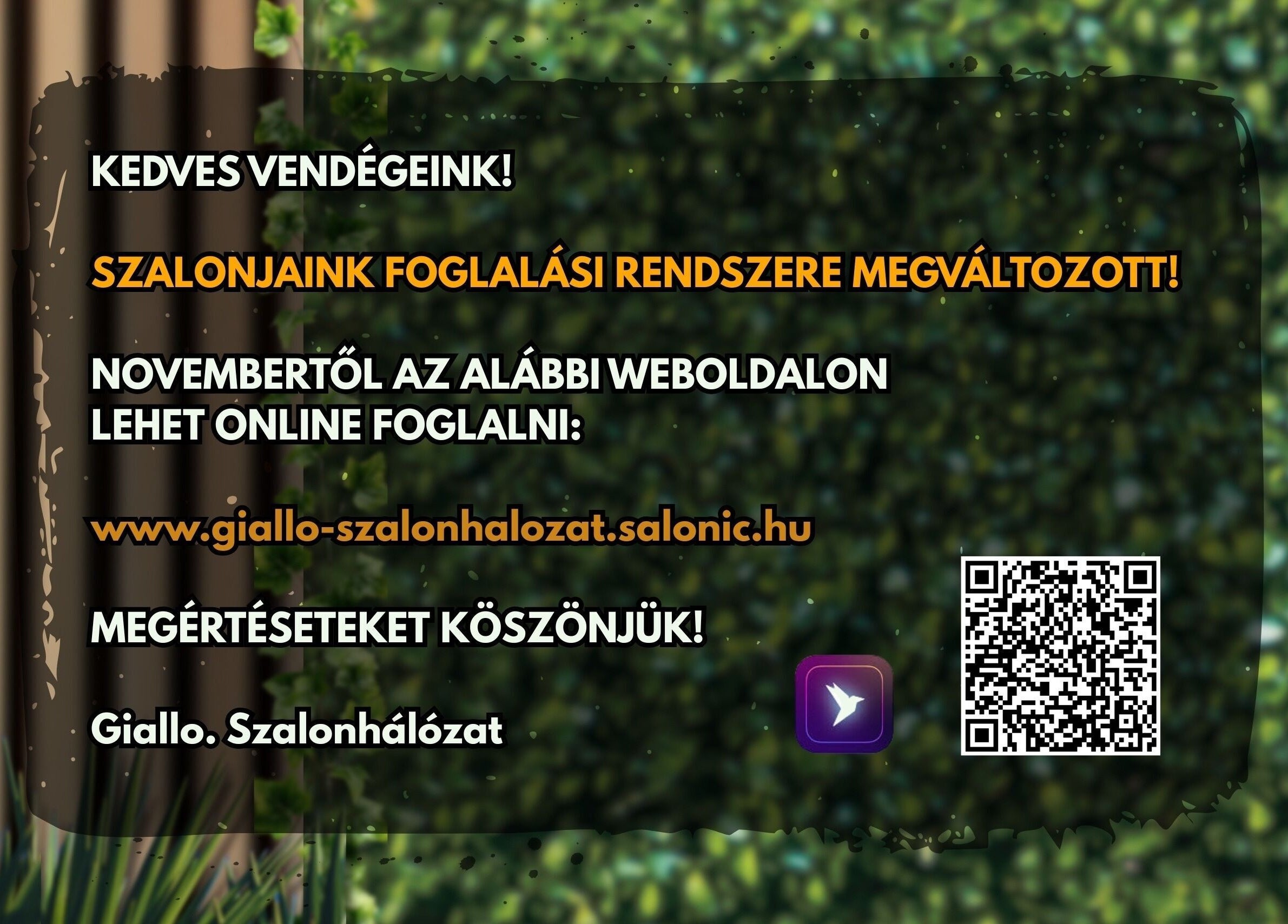 Foglalási rendszer változás: Giallo. Szalon & Barber Shop - PÉCS, Pécs, HU online foglalások novembertől.