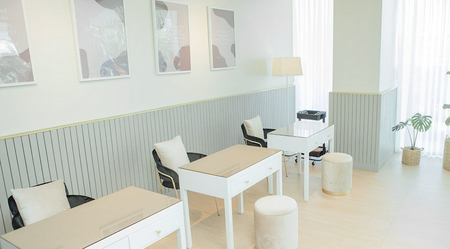 Elegant nail salon setup at New Lounge Las Piñas, Las Piñas, Metro Manila, PH showcasing chic manicure stations.