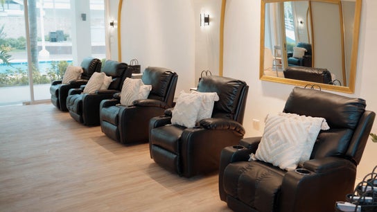 Luxurious reclining chairs at NEW Lounge Boracay, Aklan, PH offer a serene space for relaxation.