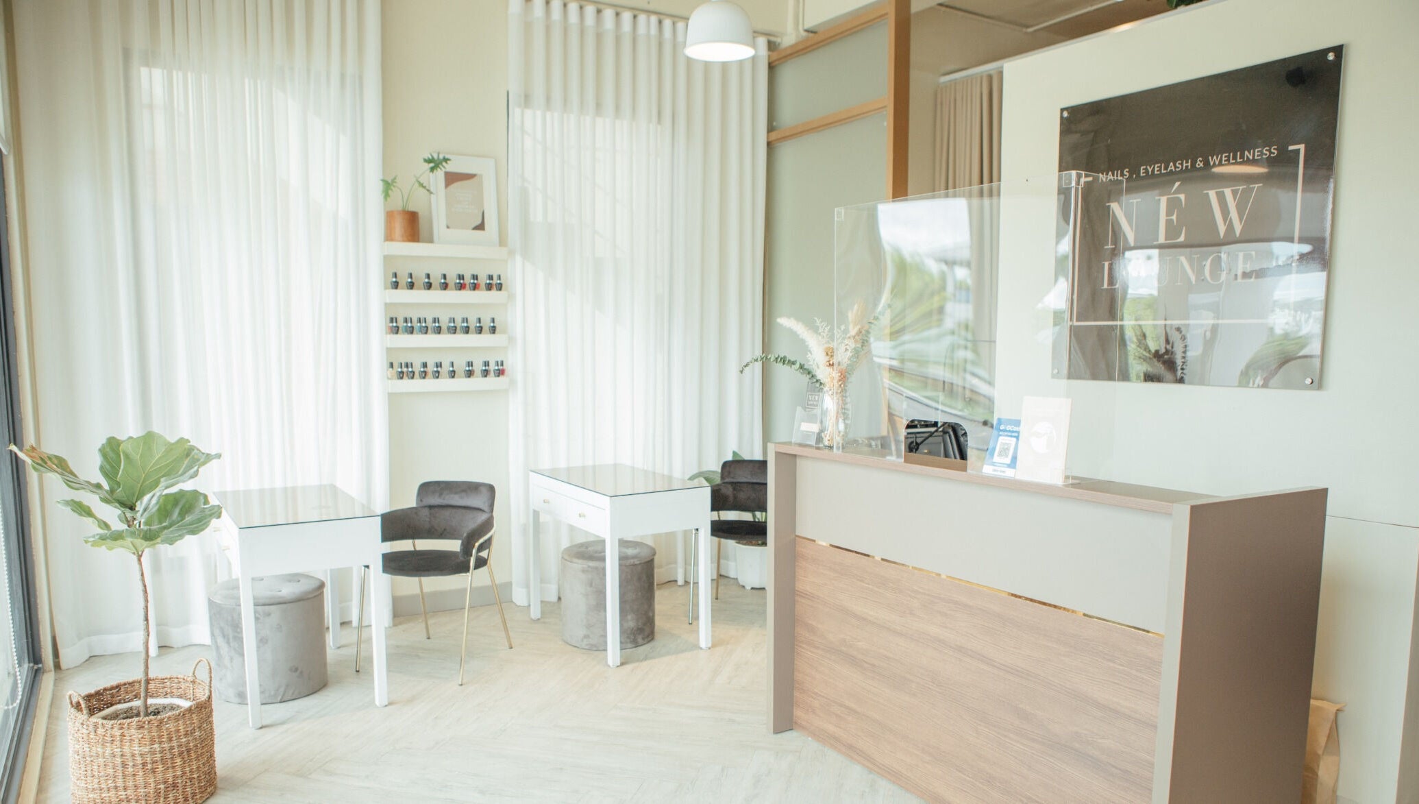 Reception area of NEW Lounge Pampanga in Angeles, Central Luzon, PH featuring modern decor and welcoming ambiance.