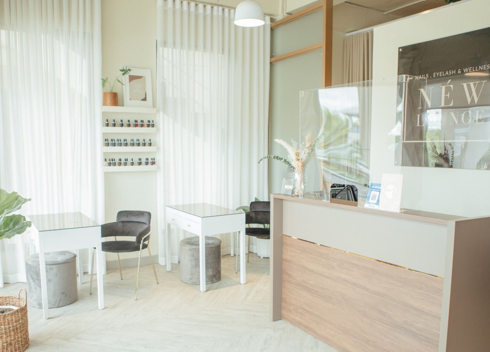 Reception area of NEW Lounge Pampanga in Angeles, Central Luzon, PH featuring modern decor and welcoming ambiance.