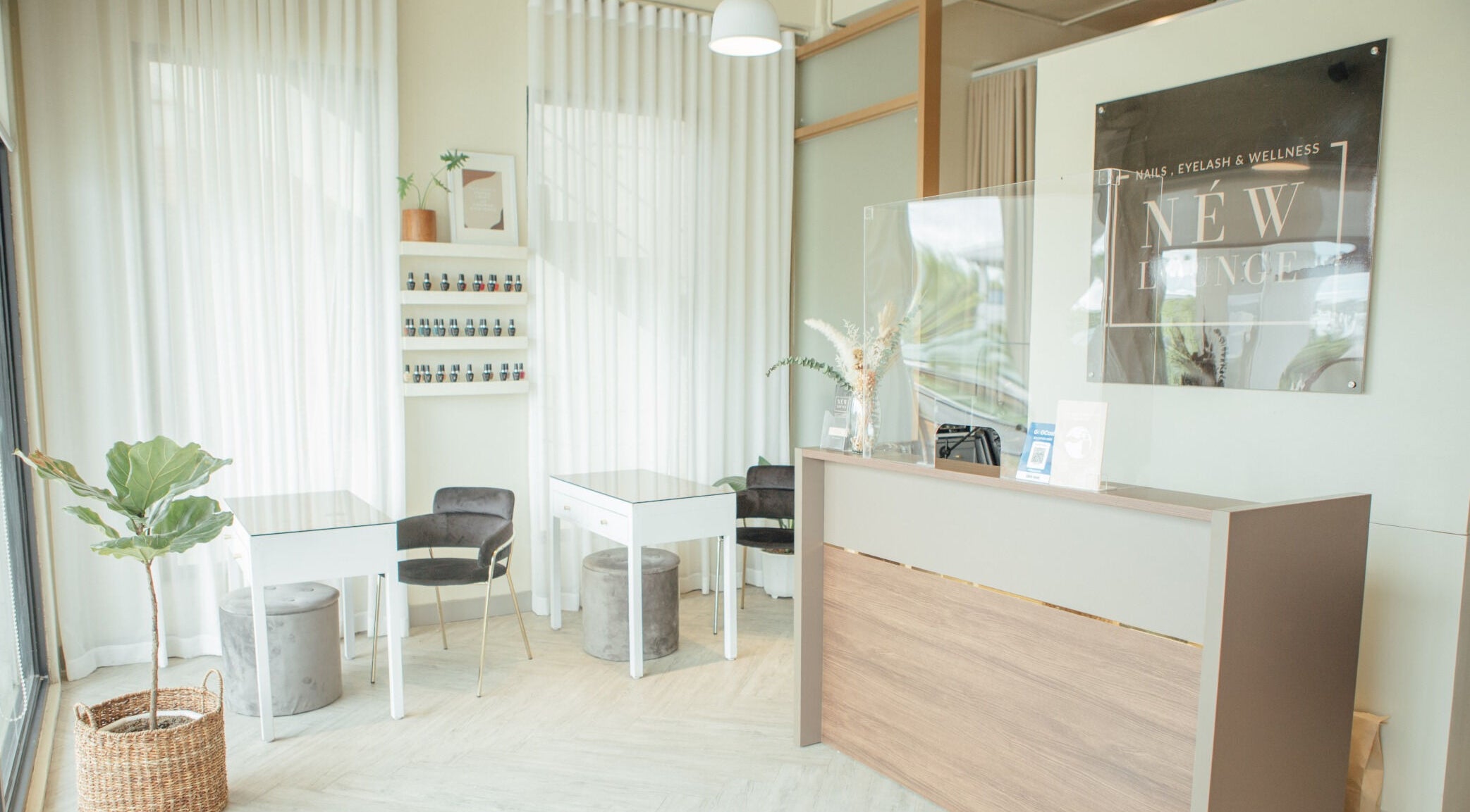 Reception area of NEW Lounge Pampanga in Angeles, Central Luzon, PH featuring modern decor and welcoming ambiance.