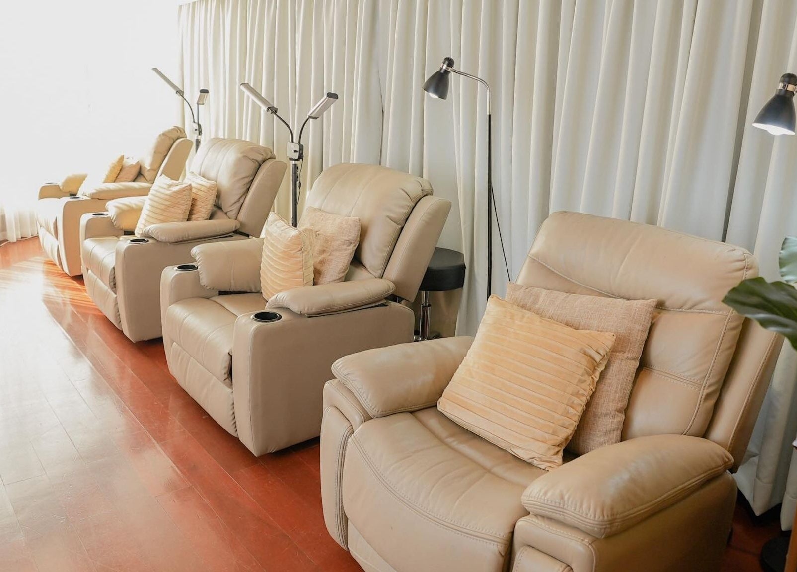 Cozy recliner chairs at NEW Lounge Pampanga, Angeles, Central Luzon, PH, offering a serene and inviting space.