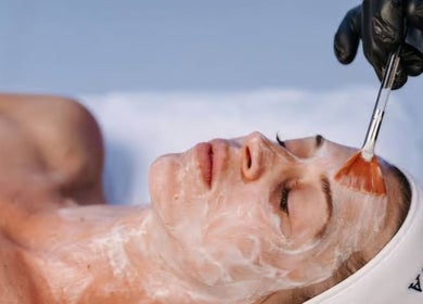 Facial treatment at Lotus Embrace Beauty & Smile Studio - Richmond, Tasman, NZ, enhancing relaxation and glow.