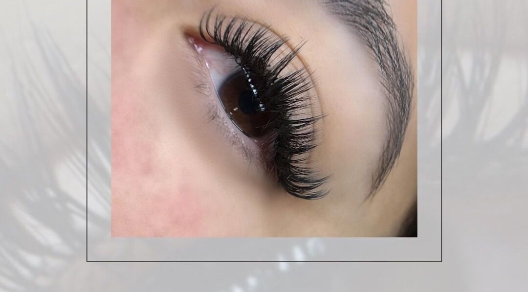 Close-up of expertly crafted lashes at M Lash Studio, Springfield, Massachusetts, US, showcasing detailed artistry.