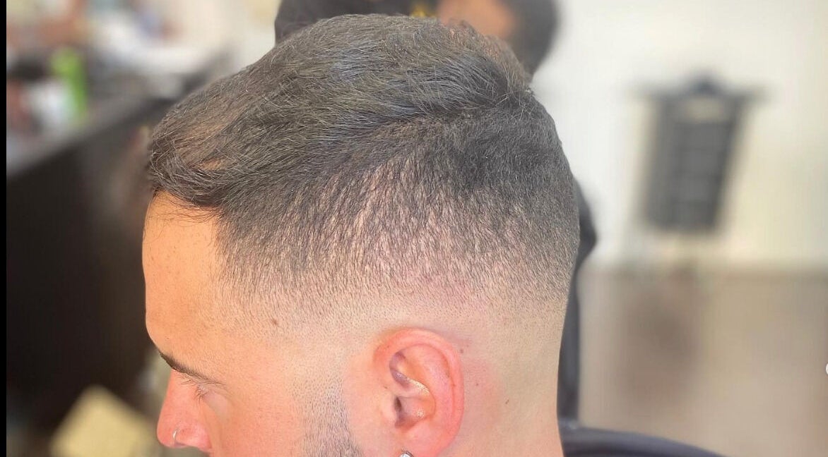 Close-up of a fresh fade haircut at Van E Cuts, Hillsdale, New South Wales, AU.