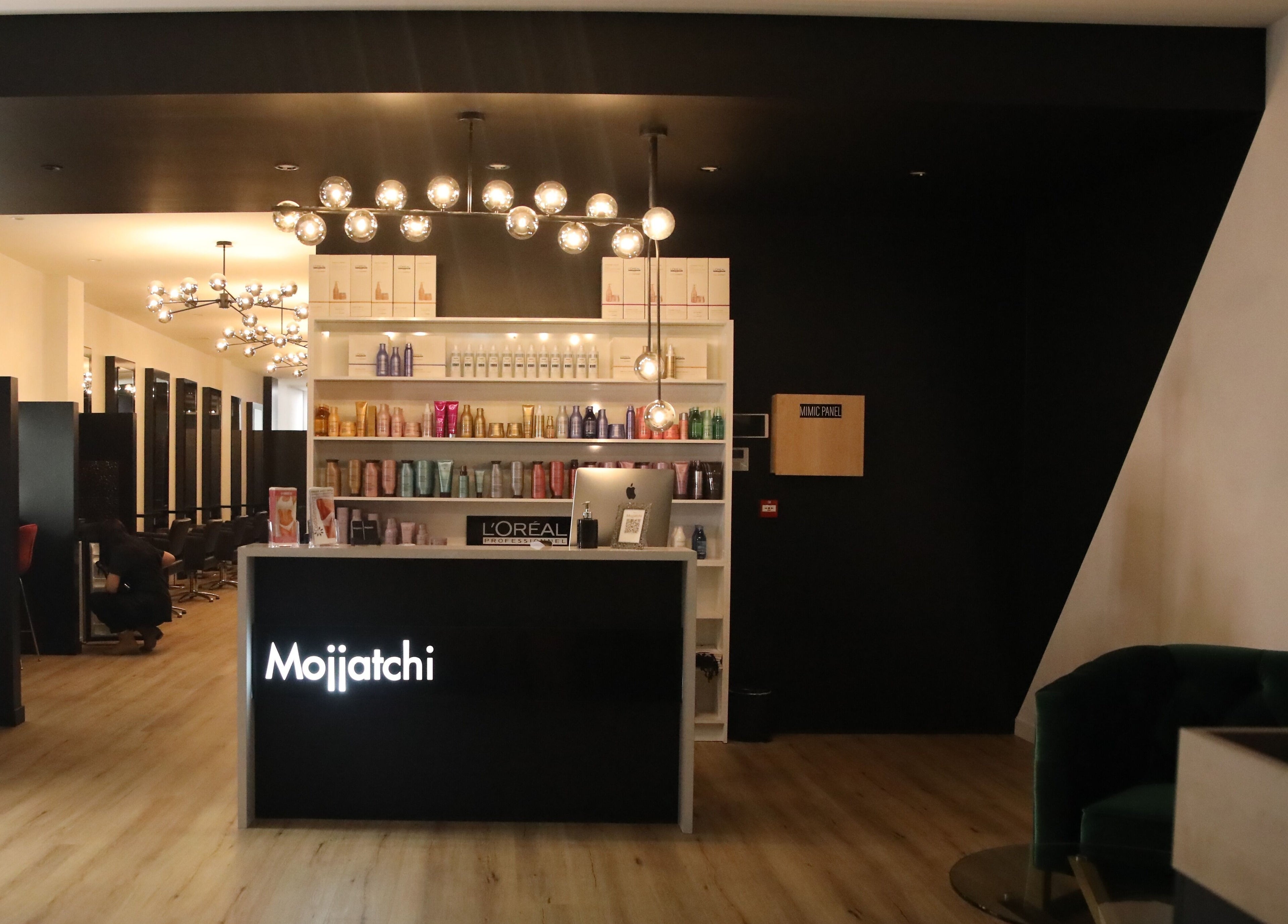 Modern reception area at Mojjatchi | Launceston featuring elegant lighting in Launceston, TAS, AU.