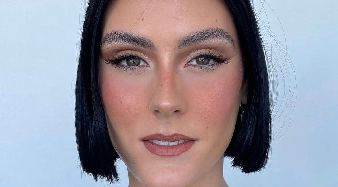 Close-up beauty look at Claire Andrea, Brisbane, Queensland, AU, showcasing impeccable makeup artistry.