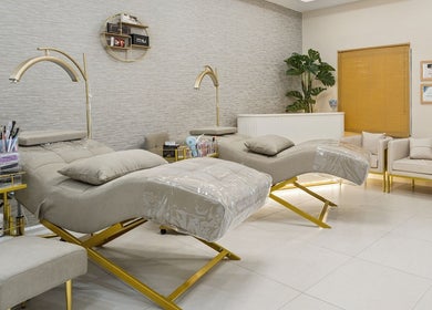 Elegant spa lounge at Heights of Slay in Arima, Arima Borough Corporation, TT, offering premium wellness services.
