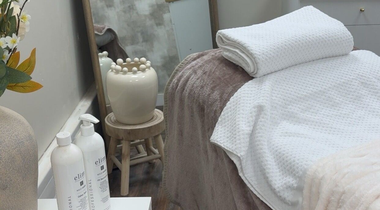 Tranquil treatment room at Scott McKinnon Aesthetics and Skin Clinic in Saltcoats, Scotland, GB.