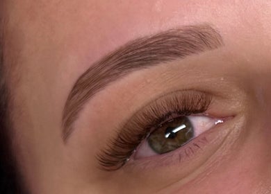 Perfectly shaped eyebrow and lashes at DolledupbySC, Mickleham, Victoria, AU showcasing beauty expertise.
