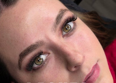 Close-up of beautifully styled eyelashes at Timeless Beauty Aesthetics, Emalahleni, Mpumalanga, ZA.