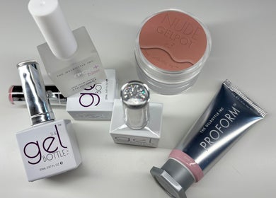 Nail gel products at Nails by Sonya Stark, Leeds, England, GB, showcasing luxury nail care.