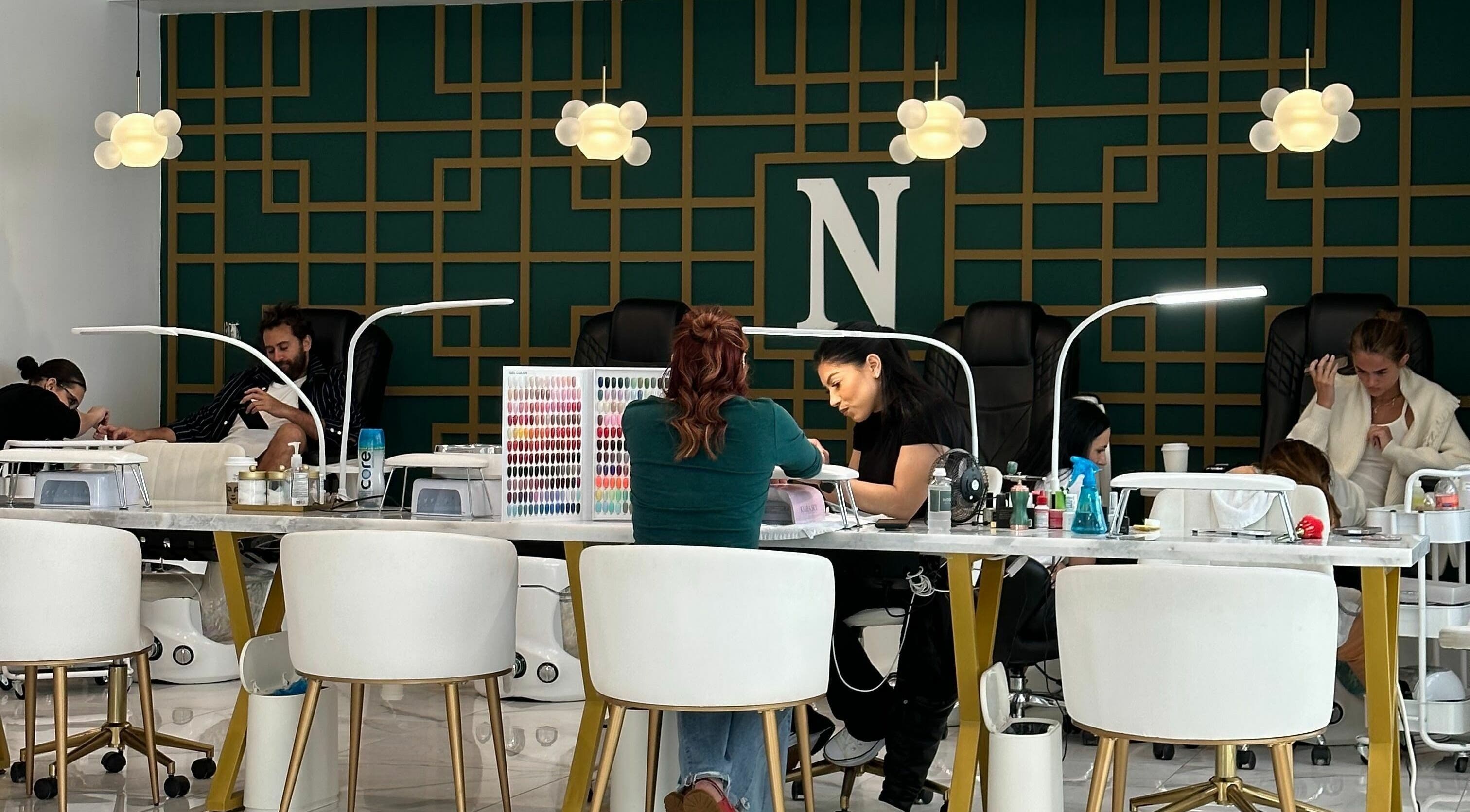 NOOR Beautique nail salon in West Hollywood, California, US featuring modern decor and attentive services.