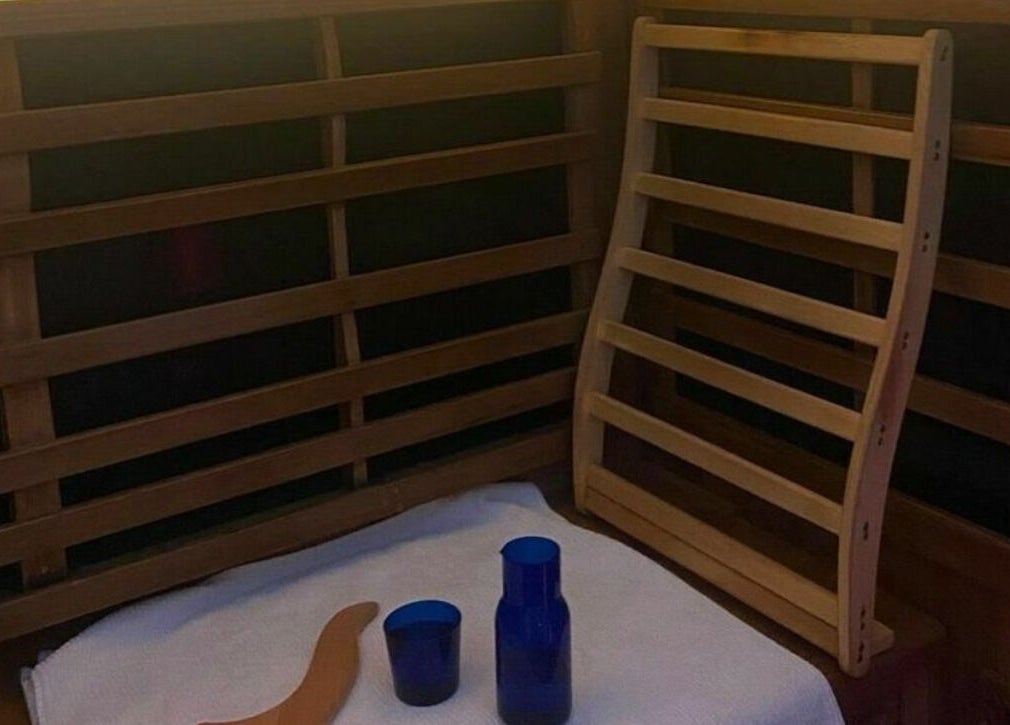 Relaxing sauna interior at Zadig Studio - Newcastle, offering a serene wellness experience in Newcastle, New South Wales, AU.