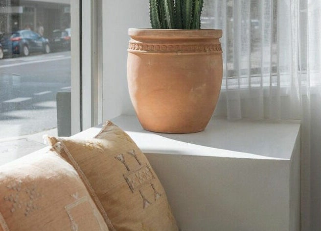 A cozy corner with cactus pot and cushions at Zadig Studio - Newcastle, Newcastle, New South Wales, AU.
