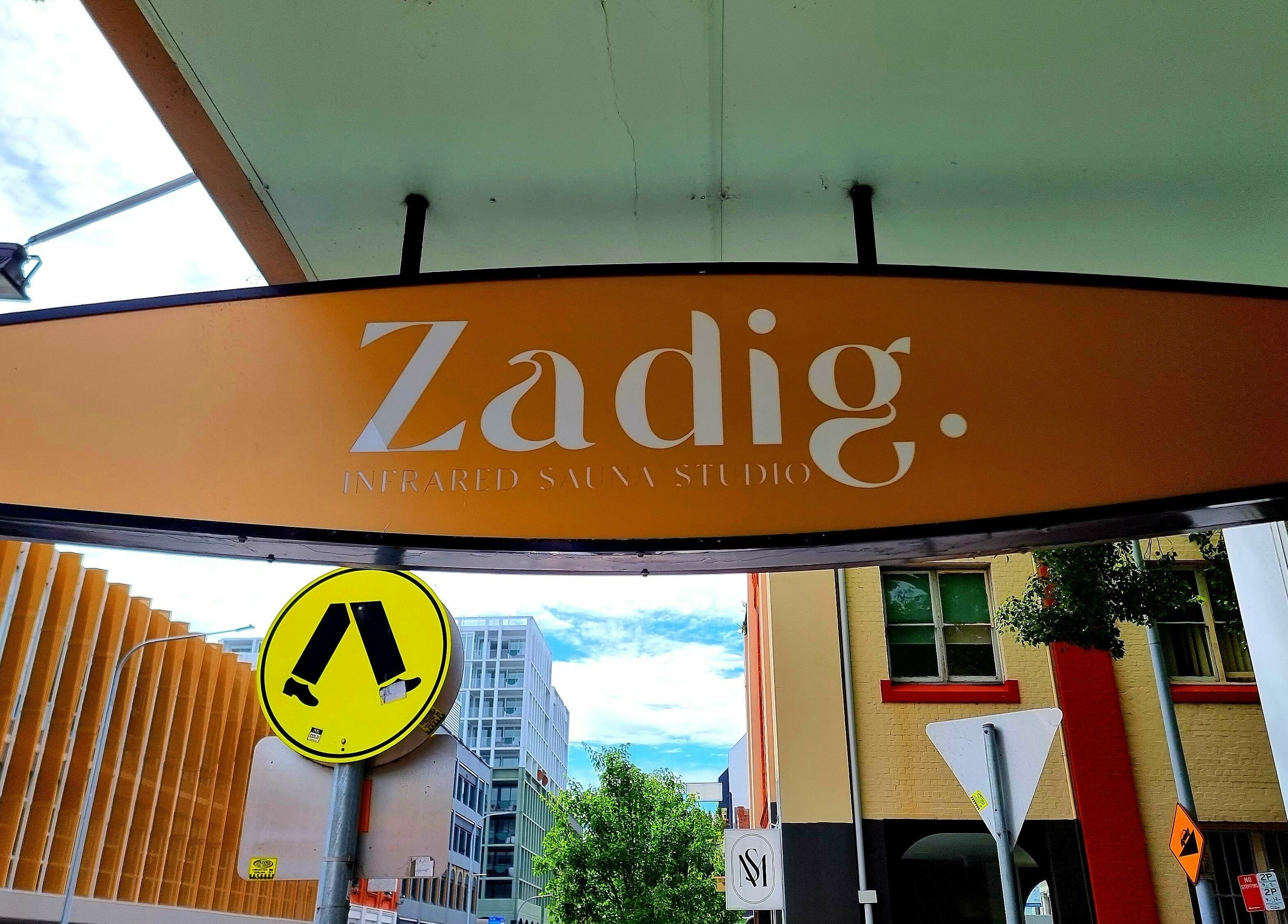 Entrance sign of Zadig Studio - Newcastle located in Newcastle, New South Wales, AU, highlighting modern style.