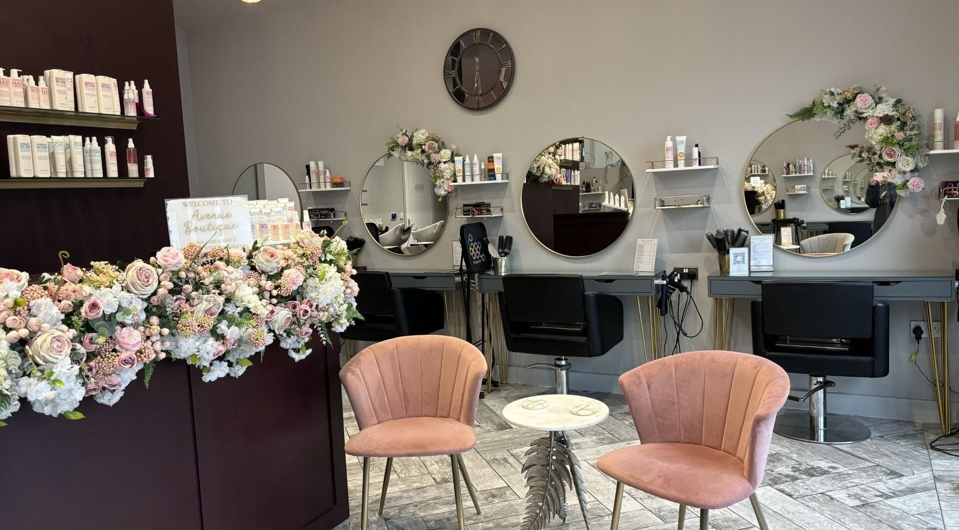 Inviting interior of Avenue Boutique with floral decor, Bingley, England, GB.
