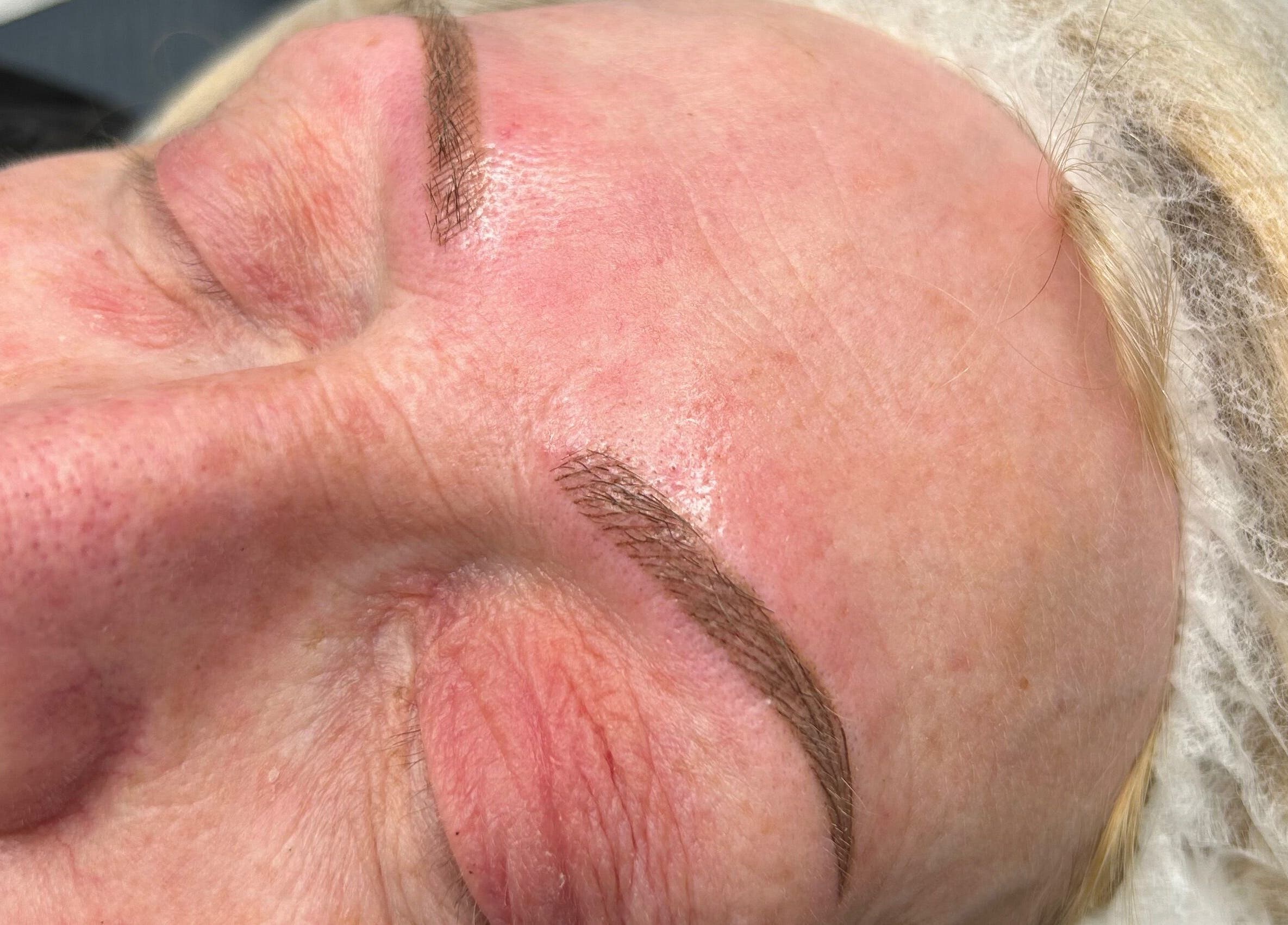 Close-up of freshly sculpted eyebrows at Blink & Sculpt, Brixworth, England, GB.
