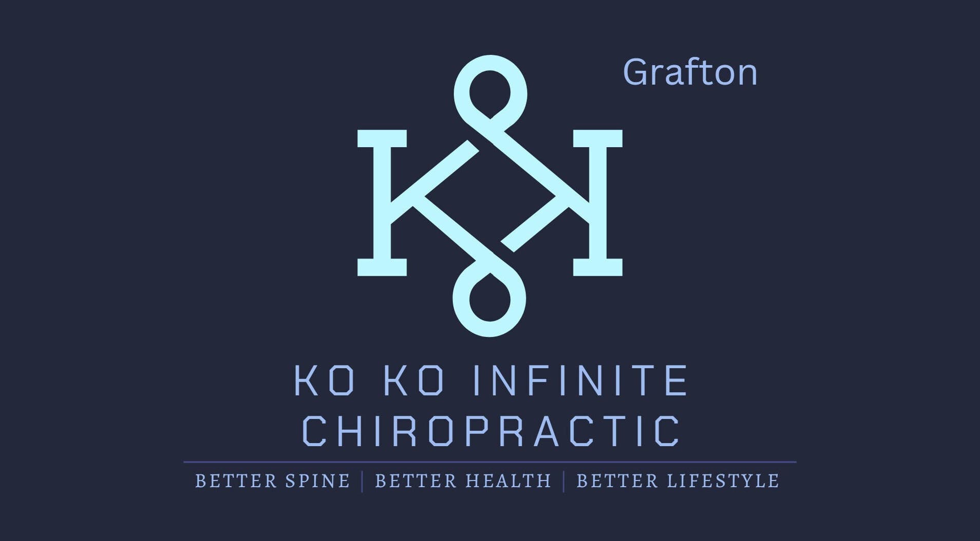 Logo of Ko Ko Infinite Chiropractic Grafton, Auckland, Auckland, NZ, featuring the tagline 'Better Spine, Better Health.'
