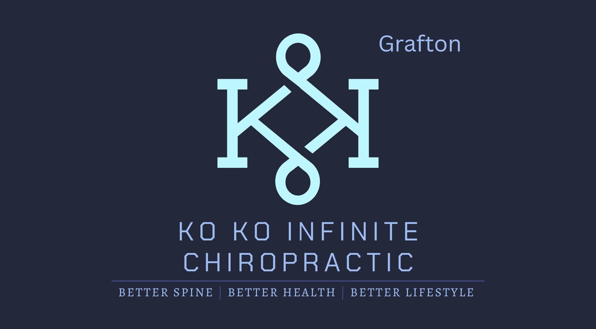 Logo of Ko Ko Infinite Chiropractic Grafton, Auckland, Auckland, NZ, featuring the tagline 'Better Spine, Better Health.'