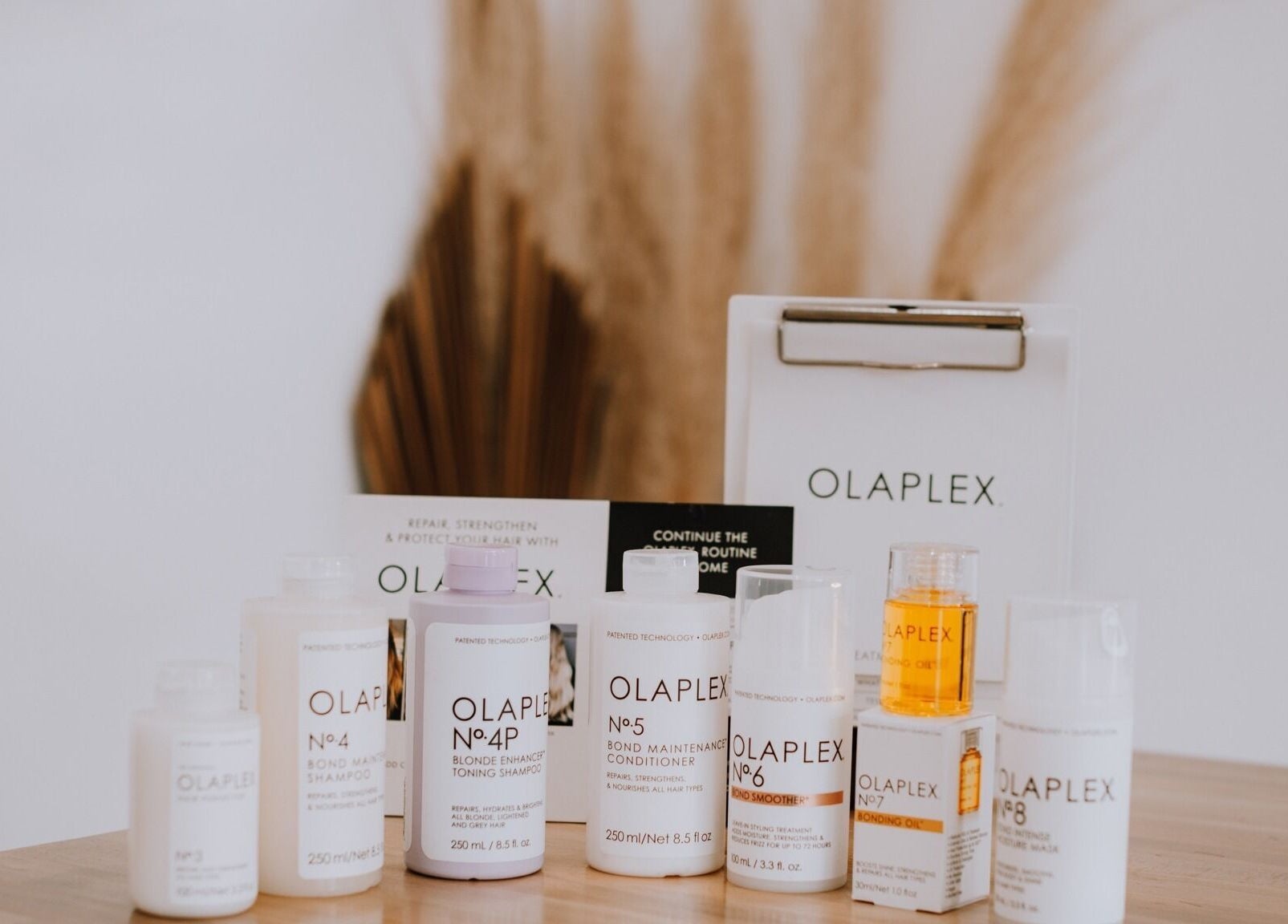 Olaplex hair products displayed at Equal Image Salon, Penrith, New South Wales, AU.