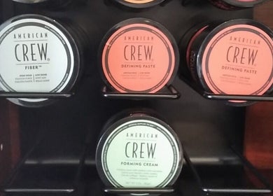 Hair styling products on display at XCO MAN, Cape Town, Western Cape, ZA.