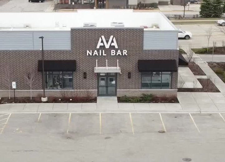 Front of Ava Nail Bar Geneva, located in Geneva, Illinois, US, showcasing a modern exterior design.