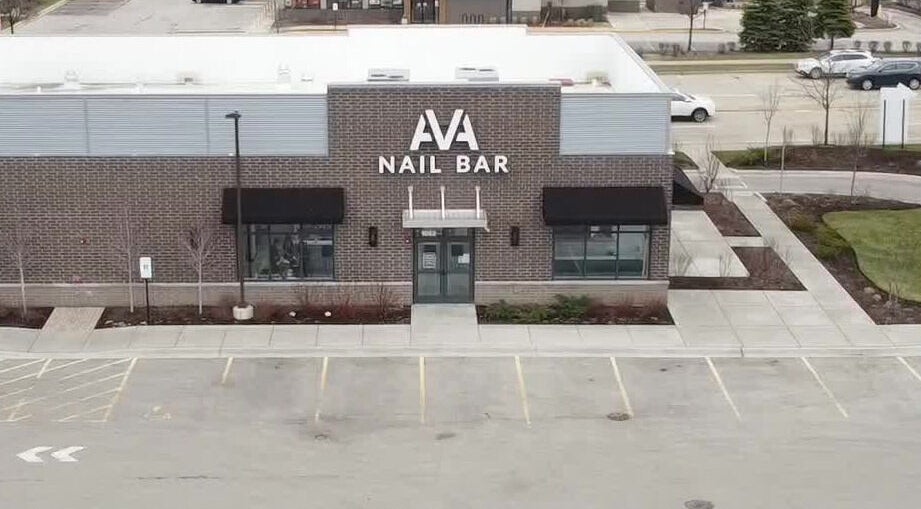 Front of Ava Nail Bar Geneva, located in Geneva, Illinois, US, showcasing a modern exterior design.