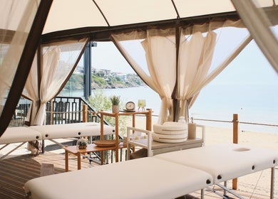 Масажни легла с морска гледка в Olive Villas Sozopol, Созопол, Бургас, BG.